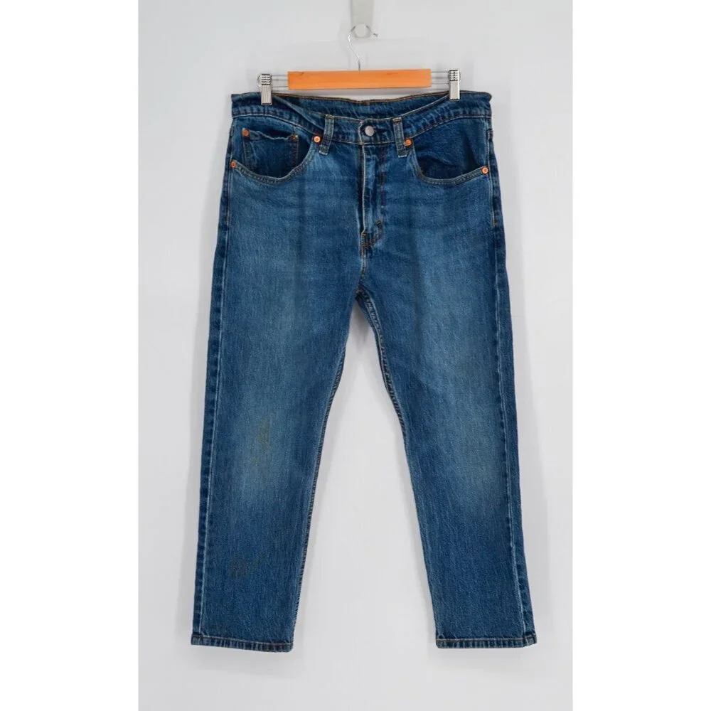 Levi's Men's 512 Slim Taper Jeans Size 34 x 29 Dark Wash 5 Pocket Denim Blue